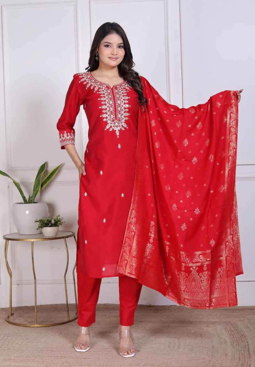   Gulzaar Red Elegance Kurta Set